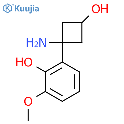 2-(1-amino-3-hydroxycyclobutyl)-6-methoxyphenol structure