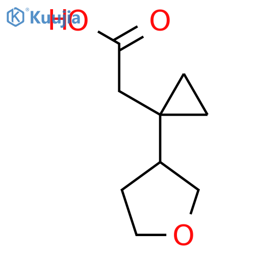 2-1-(oxolan-3-yl)cyclopropylacetic acid structure