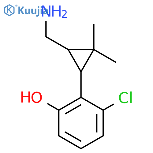 2-3-(aminomethyl)-2,2-dimethylcyclopropyl-3-chlorophenol structure