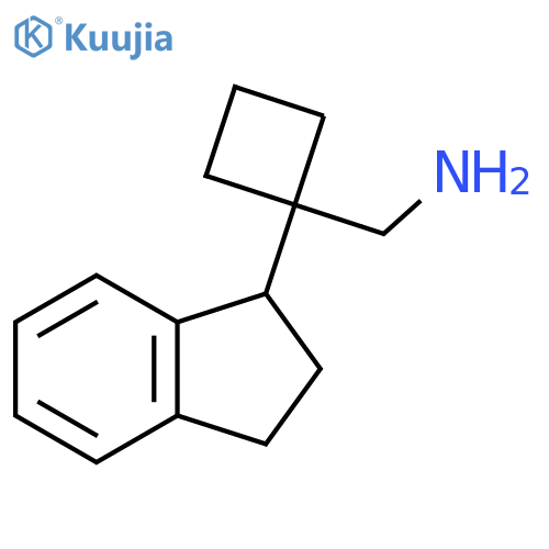 1-(2,3-dihydro-1H-inden-1-yl)cyclobutylmethanamine structure