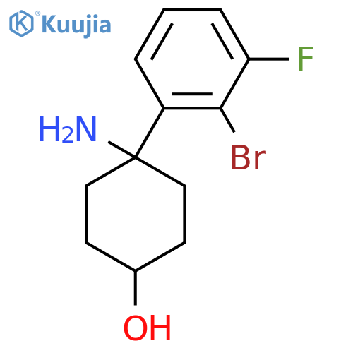 4-amino-4-(2-bromo-3-fluorophenyl)cyclohexan-1-ol structure