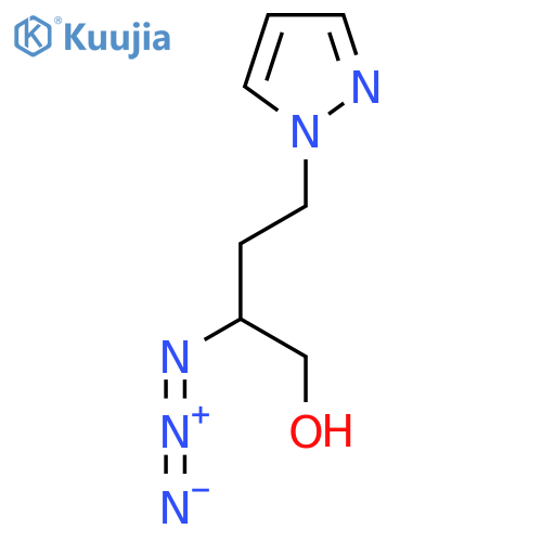 2-azido-4-(1H-pyrazol-1-yl)butan-1-ol structure