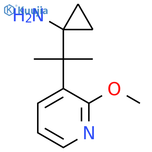1-[2-(2-Methoxypyridin-3-yl)propan-2-yl]cyclopropan-1-amine structure