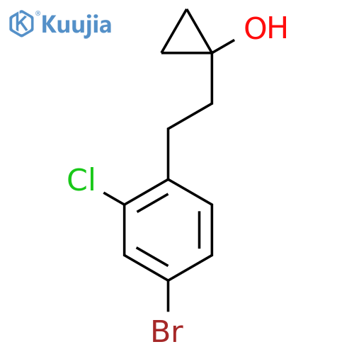1-2-(4-bromo-2-chlorophenyl)ethylcyclopropan-1-ol structure
