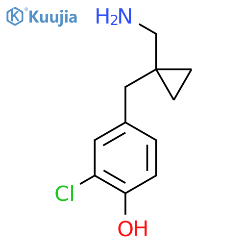 4-{1-(aminomethyl)cyclopropylmethyl}-2-chlorophenol structure