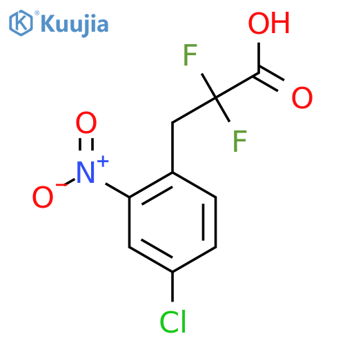 3-(4-chloro-2-nitrophenyl)-2,2-difluoropropanoic acid structure