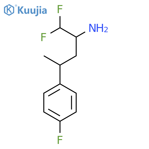 1,1-difluoro-4-(4-fluorophenyl)pentan-2-amine structure