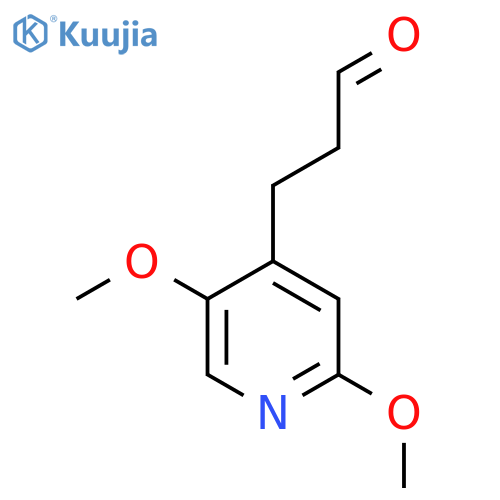 3-(2,5-dimethoxypyridin-4-yl)propanal structure