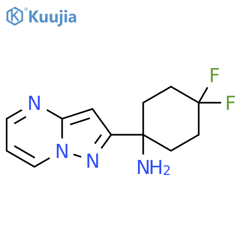 4,4-difluoro-1-{pyrazolo1,5-apyrimidin-2-yl}cyclohexan-1-amine structure