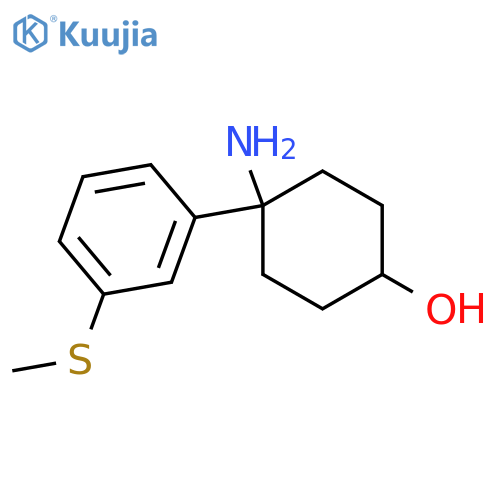 4-amino-4-3-(methylsulfanyl)phenylcyclohexan-1-ol structure