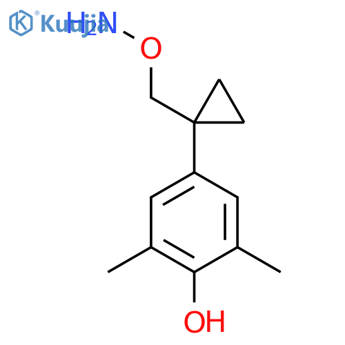 4-{1-(aminooxy)methylcyclopropyl}-2,6-dimethylphenol structure