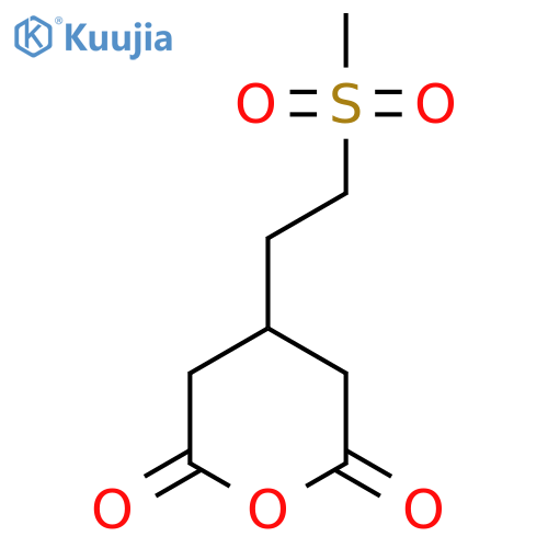 4-(2-methanesulfonylethyl)oxane-2,6-dione structure