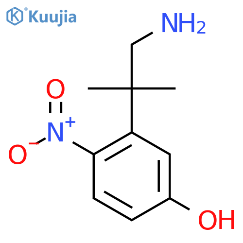 3-(1-amino-2-methylpropan-2-yl)-4-nitrophenol structure