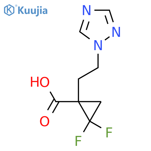 2,2-difluoro-1-2-(1H-1,2,4-triazol-1-yl)ethylcyclopropane-1-carboxylic acid structure