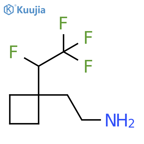 2-1-(1,2,2,2-tetrafluoroethyl)cyclobutylethan-1-amine structure