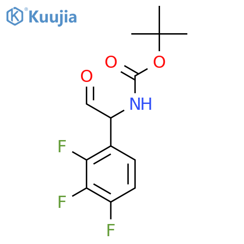 tert-butyl N-2-oxo-1-(2,3,4-trifluorophenyl)ethylcarbamate structure