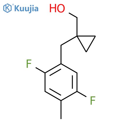 {1-(2,5-difluoro-4-methylphenyl)methylcyclopropyl}methanol structure