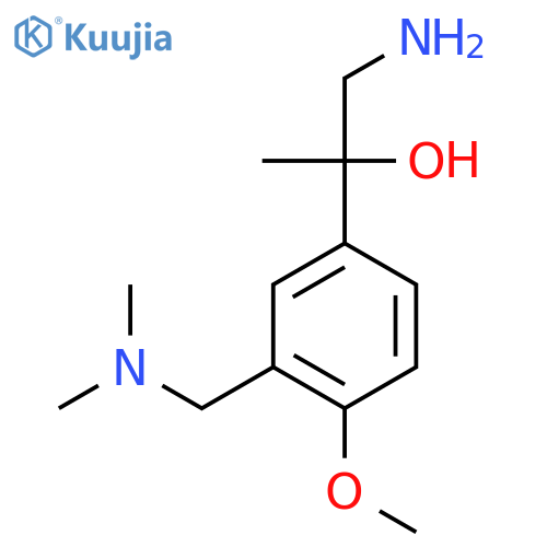 1-amino-2-{3-(dimethylamino)methyl-4-methoxyphenyl}propan-2-ol structure