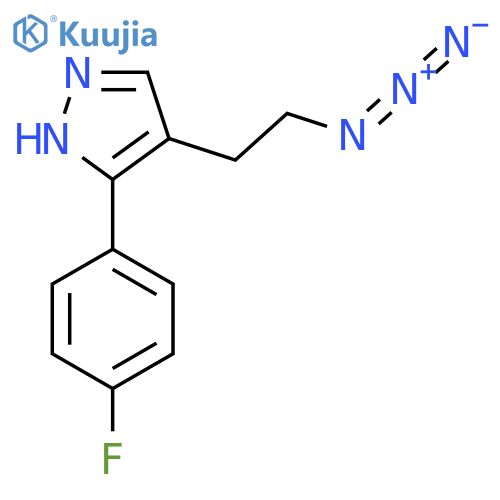 4-(2-azidoethyl)-3-(4-fluorophenyl)-1H-pyrazole structure