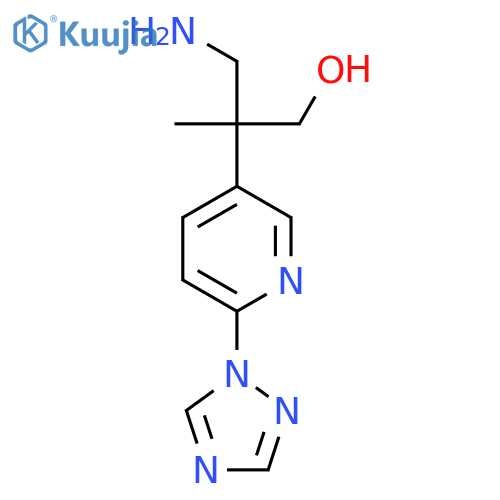 3-amino-2-methyl-2-6-(1H-1,2,4-triazol-1-yl)pyridin-3-ylpropan-1-ol structure