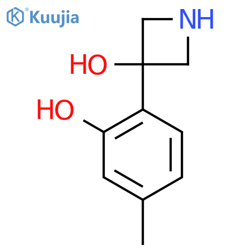 3-(2-hydroxy-4-methylphenyl)azetidin-3-ol structure