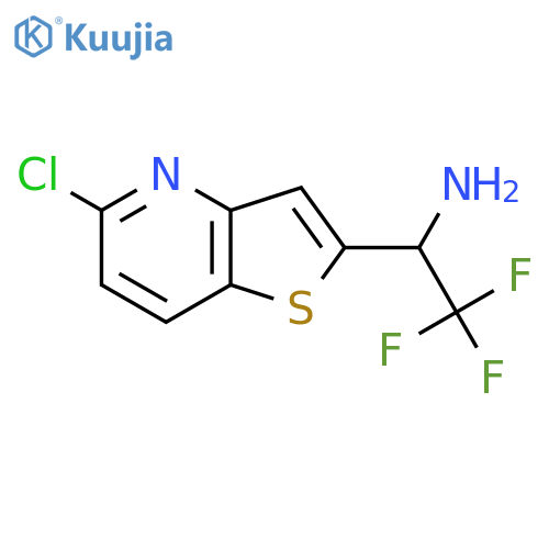1-{5-chlorothieno3,2-bpyridin-2-yl}-2,2,2-trifluoroethan-1-amine structure