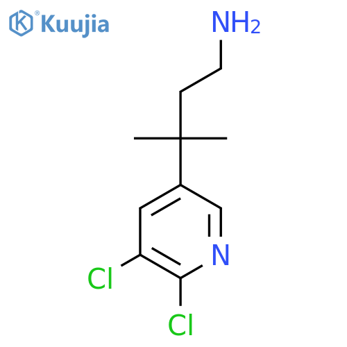 3-(5,6-dichloropyridin-3-yl)-3-methylbutan-1-amine structure