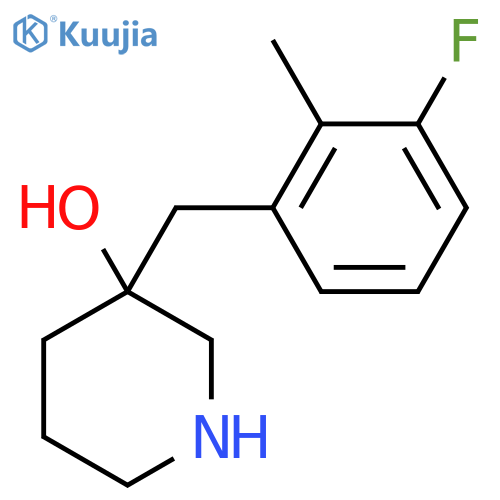 3-(3-fluoro-2-methylphenyl)methylpiperidin-3-ol structure