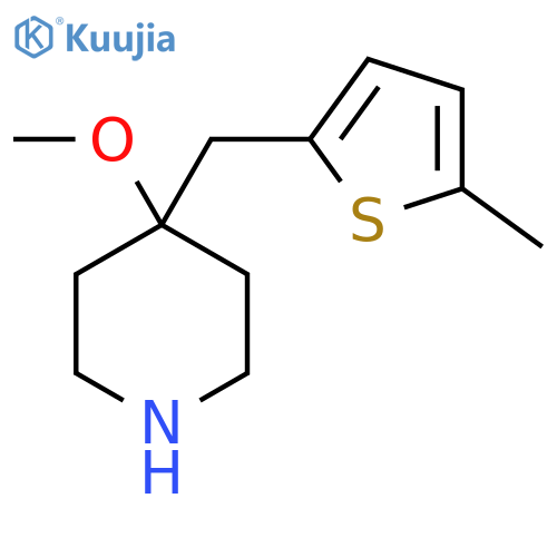 4-methoxy-4-(5-methylthiophen-2-yl)methylpiperidine structure