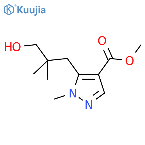 methyl 5-(3-hydroxy-2,2-dimethylpropyl)-1-methyl-1H-pyrazole-4-carboxylate structure