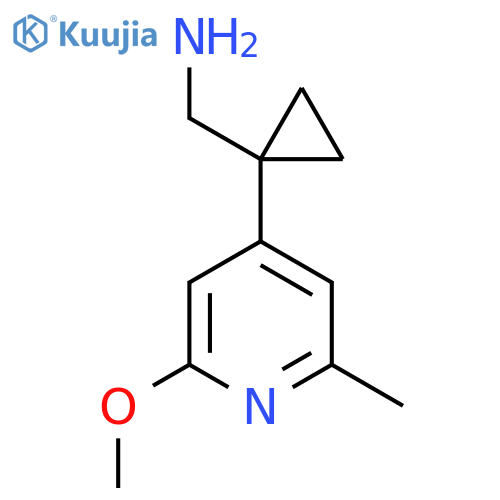 1-(2-methoxy-6-methylpyridin-4-yl)cyclopropylmethanamine structure