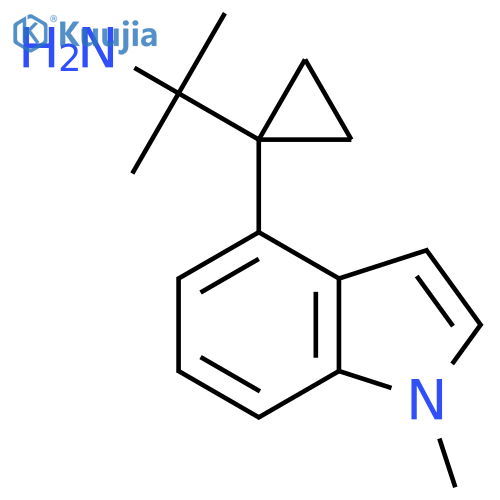 2-1-(1-methyl-1H-indol-4-yl)cyclopropylpropan-2-amine structure
