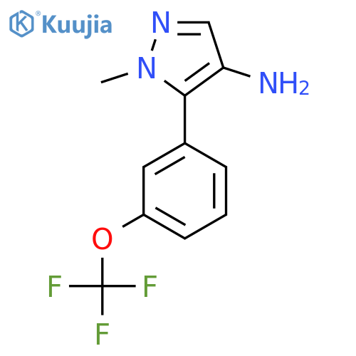 1-methyl-5-[3-(trifluoromethoxy)phenyl]-1H-pyrazol-4-amine structure