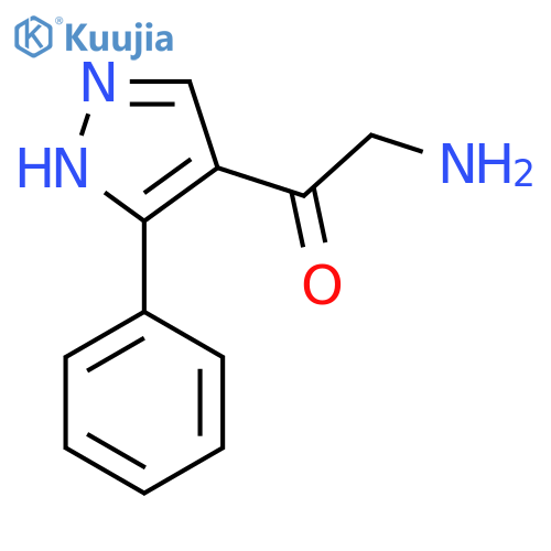 2-amino-1-(3-phenyl-1H-pyrazol-4-yl)ethan-1-one structure