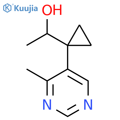 1-1-(4-methylpyrimidin-5-yl)cyclopropylethan-1-ol structure