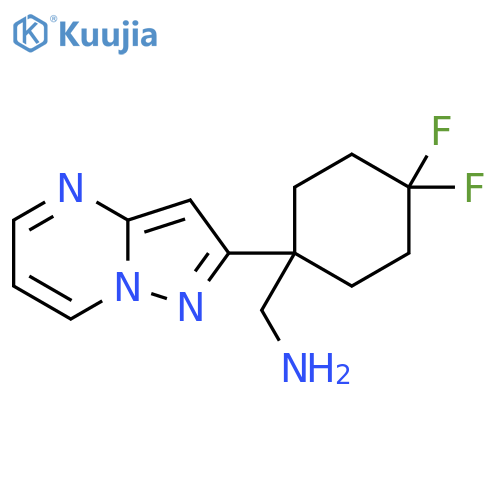 (4,4-difluoro-1-{pyrazolo1,5-apyrimidin-2-yl}cyclohexyl)methanamine structure