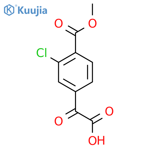 2-3-chloro-4-(methoxycarbonyl)phenyl-2-oxoacetic acid structure