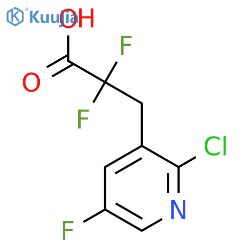 3-(2-chloro-5-fluoropyridin-3-yl)-2,2-difluoropropanoic acid structure