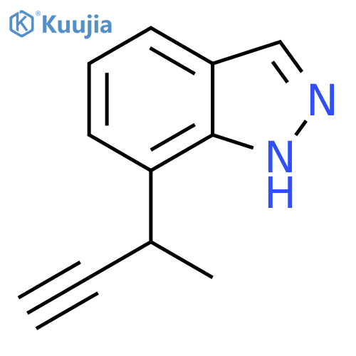 7-(but-3-yn-2-yl)-1H-indazole structure