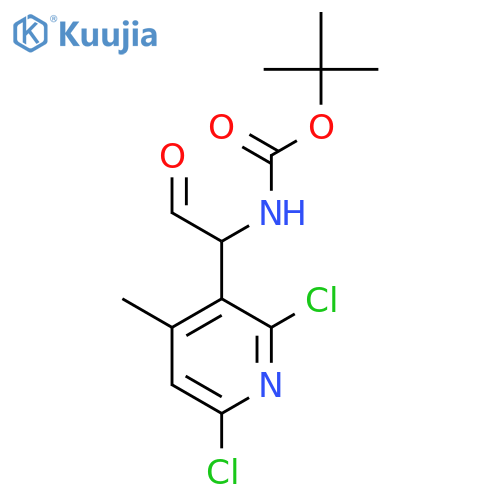 tert-butyl N-1-(2,6-dichloro-4-methylpyridin-3-yl)-2-oxoethylcarbamate structure