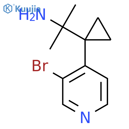 2-1-(3-bromopyridin-4-yl)cyclopropylpropan-2-amine structure