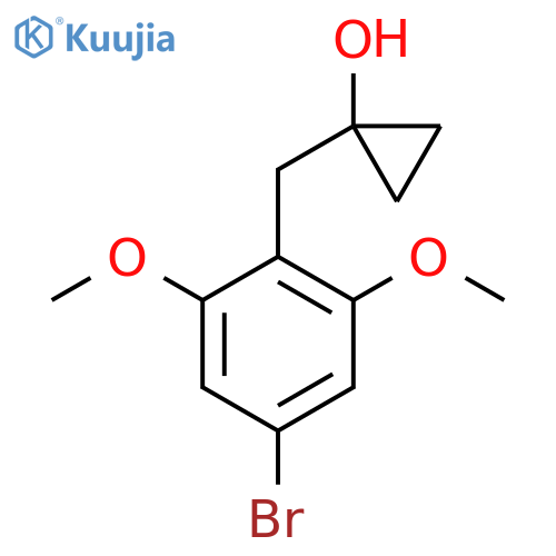 1-(4-bromo-2,6-dimethoxyphenyl)methylcyclopropan-1-ol structure