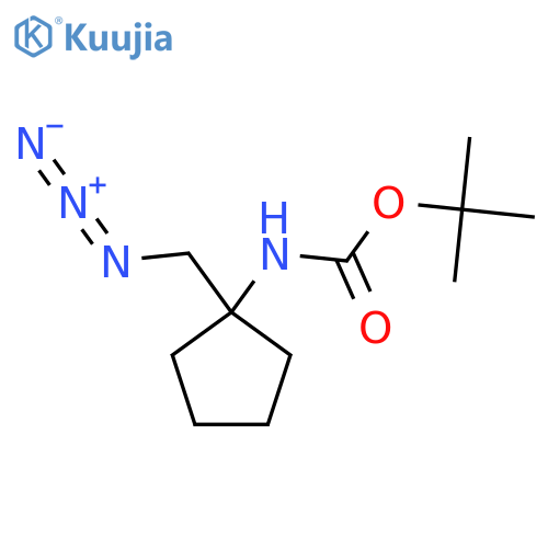 tert-butyl N-1-(azidomethyl)cyclopentylcarbamate structure