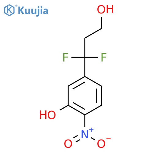 5-(1,1-difluoro-3-hydroxypropyl)-2-nitrophenol structure