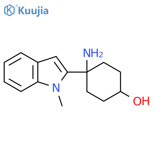 4-amino-4-(1-methyl-1H-indol-2-yl)cyclohexan-1-ol structure