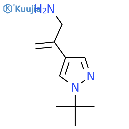 2-(1-tert-butyl-1H-pyrazol-4-yl)prop-2-en-1-amine structure