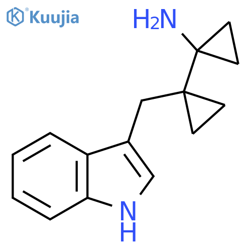1-{1-(1H-indol-3-yl)methylcyclopropyl}cyclopropan-1-amine structure