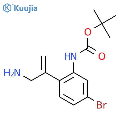 tert-butyl N-2-(3-aminoprop-1-en-2-yl)-5-bromophenylcarbamate structure