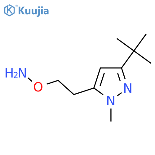 O-2-(3-tert-butyl-1-methyl-1H-pyrazol-5-yl)ethylhydroxylamine structure