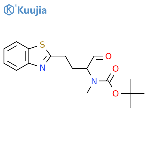 tert-butyl N-4-(1,3-benzothiazol-2-yl)-1-oxobutan-2-yl-N-methylcarbamate structure
